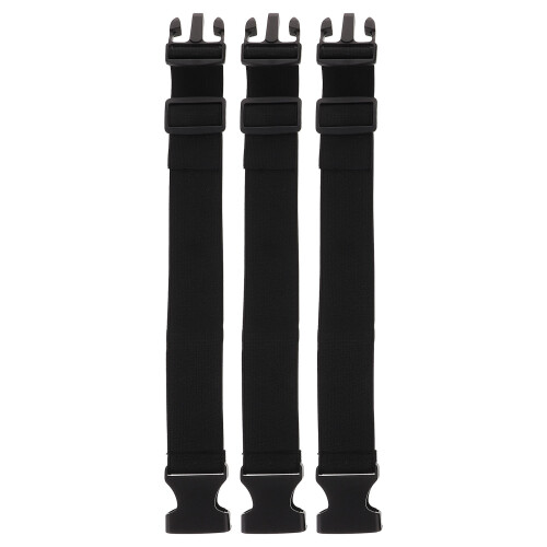 12Pcs Black Tie Down Straps with Buckle Adjustable Cargo Lashing Belts