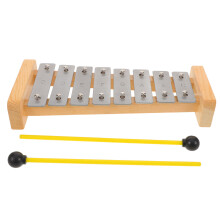 Kindermuziek Xylofoon Met 8 Tonen, Aluminium En Hout, Draagbaar