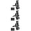 3Pcs Auto Car Phone Mount Black 360 Degree Rotatable Holder 8