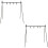 2 Count Triangular Outdoor Camping Organizing Rack Tripod 6