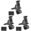 3Pcs Auto Car Phone Mount Black 360 Degree Rotatable Holder 2