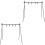 2 Count Triangular Outdoor Camping Organizing Rack Tripod 3
