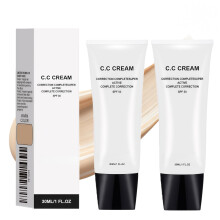 CC Cream with SPF 43 for Medium to Deep Skin Tones, AntiAging Hydrating Foundation, 2PCS