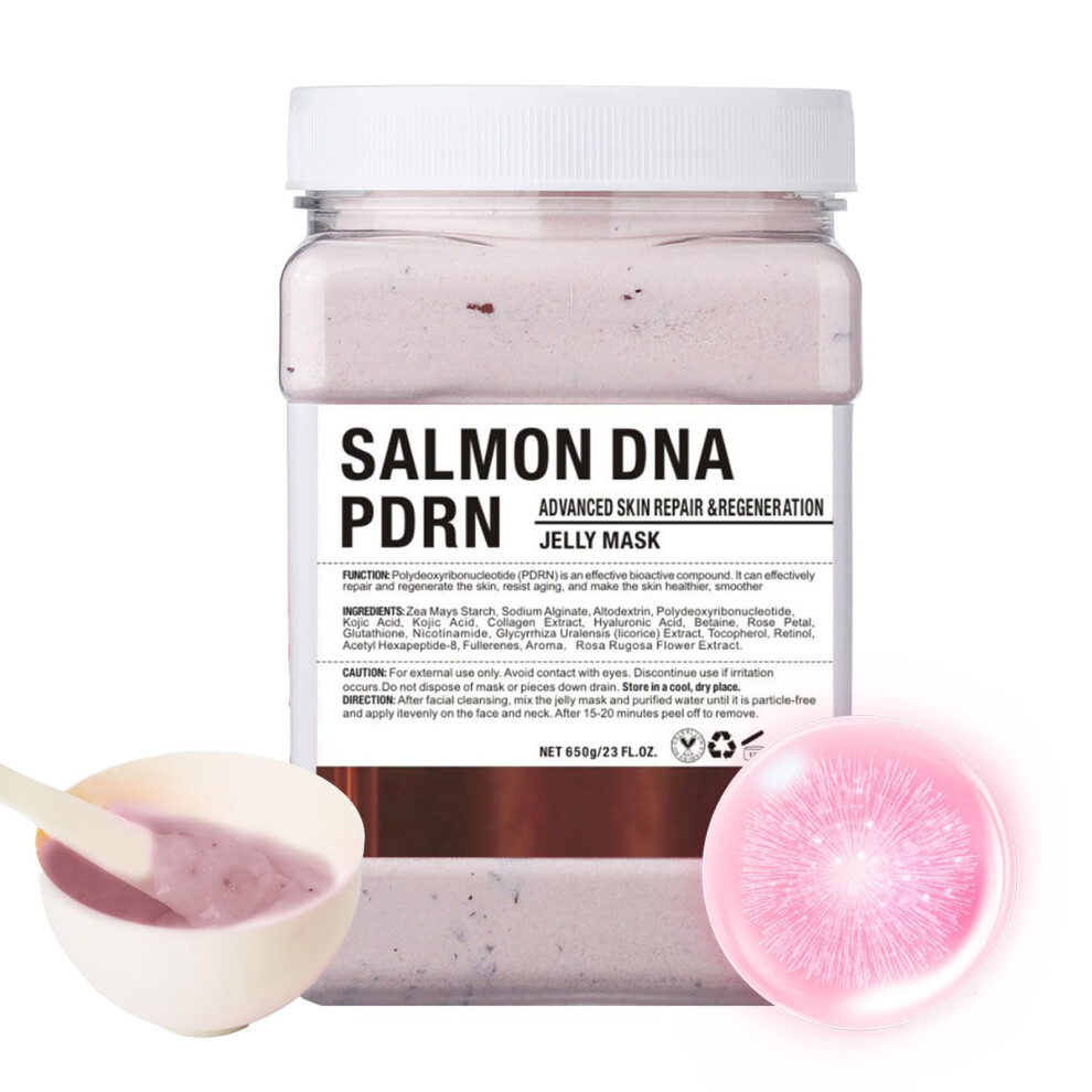 Jelly Face Mask Powder with Salmon DNA PDRN for Deep Hydration and Brightening Skin Tone