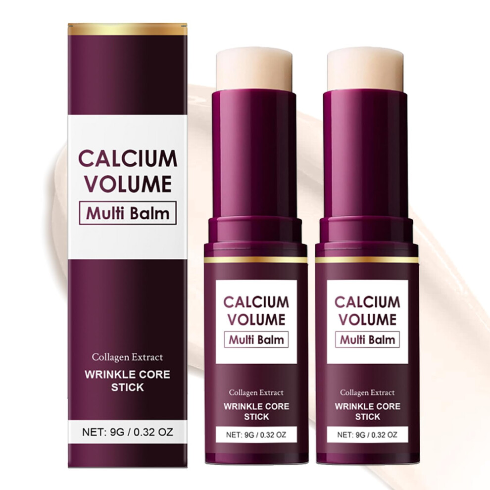 Collagen Balm Stick 2PCS for Deep Hydration and Wrinkle Reduction MultiArea AntiAging Care