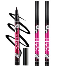 Waterproof Liquid Eyeliner Pen with Precision Felt Tip, 36H Smudge Proof Jet Black, Pack of 2
