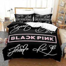 B08 Blackpink 3D printed bedding set duvet cover pillowcase gift for kids [HK]