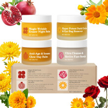 AntiAging Skincare Set 4in1 with Brightening Day Cream, Firming Night Cream, Eye Care and Exfoliator
