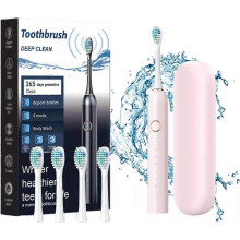 (4 Replace Heads, pink) Blusongdeal Toothbrush,Electric Toothbrush for Adults