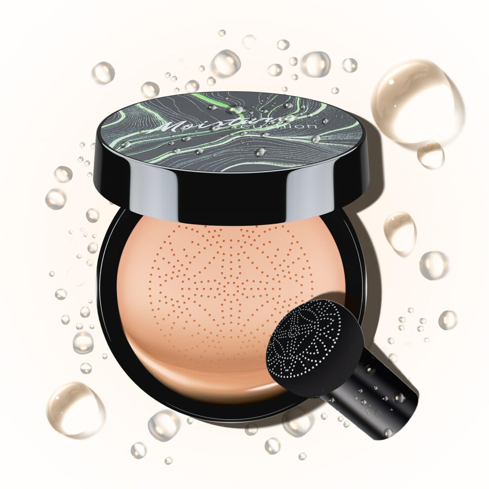 Cream Air Cushion Cc Foundation With Lightweight Full Coverage, Brightening Effect And Longlasting Hydration For Mature Skin (Nude)