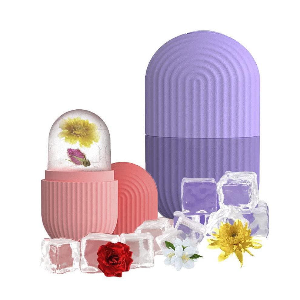 Face Ice Roller Facial Ice Massager for Puffiness and Pores, Reusable Silicone Cooling Design