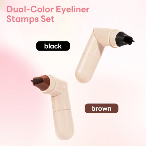 Foldable Eyeliner Stamp for Beginners, Waterproof SmudgeProof Winged Eyeliner Pen, Black 2