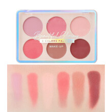 Contour Makeup Palette with Highlight and Blush, 6 Color Matte and Shimmer Face Palette