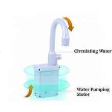 (grey) Kitchen Sink Faucet Kids Toy, Play Sink with Running Water Toy Sink Faucet