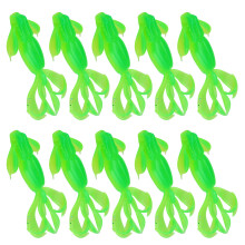 Pack de 10 Leurres Crevettes Double Ton Flexible Rut-Couleur 4
