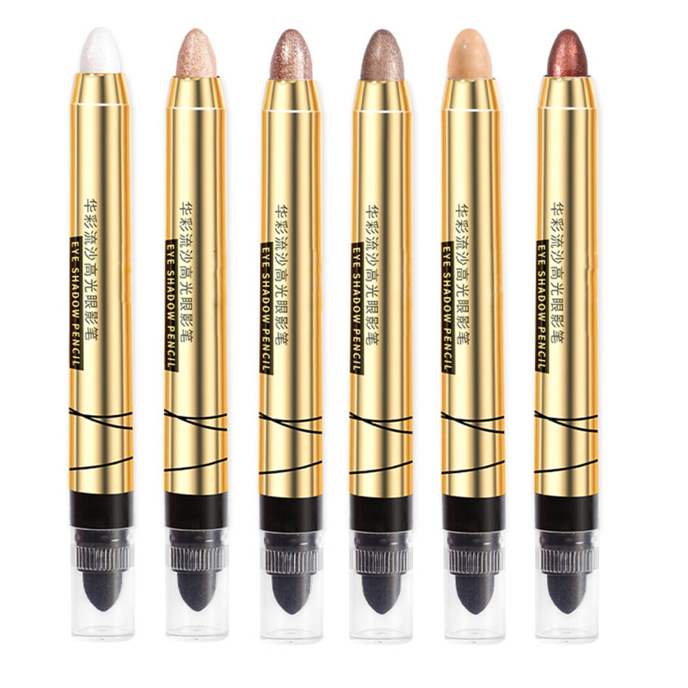 Eyeshadow Stick Color 07 with Blending Brush, Long Lasting Waterproof Cream Shimmer Pencil
