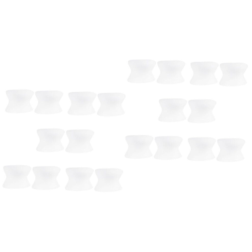 Toe Separators 10 Pairs Silicone Toe Spacers for Overlapping Toes Washable Reusable Pedicure Use