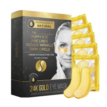 24K Gold Collagen Eye Mask for Dark Circles and Puffiness, Hydrating AntiAging Patch, 1 Count