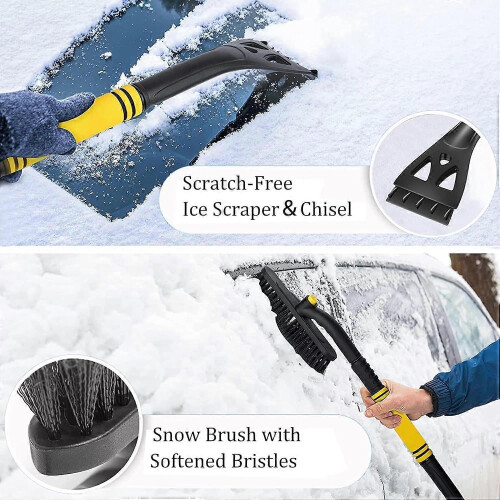 Car Ice Scraper for Opel Astra, Retractable Ice Scraper with Brush, Removable Ice Scraper, Frost Protection Accessory 2