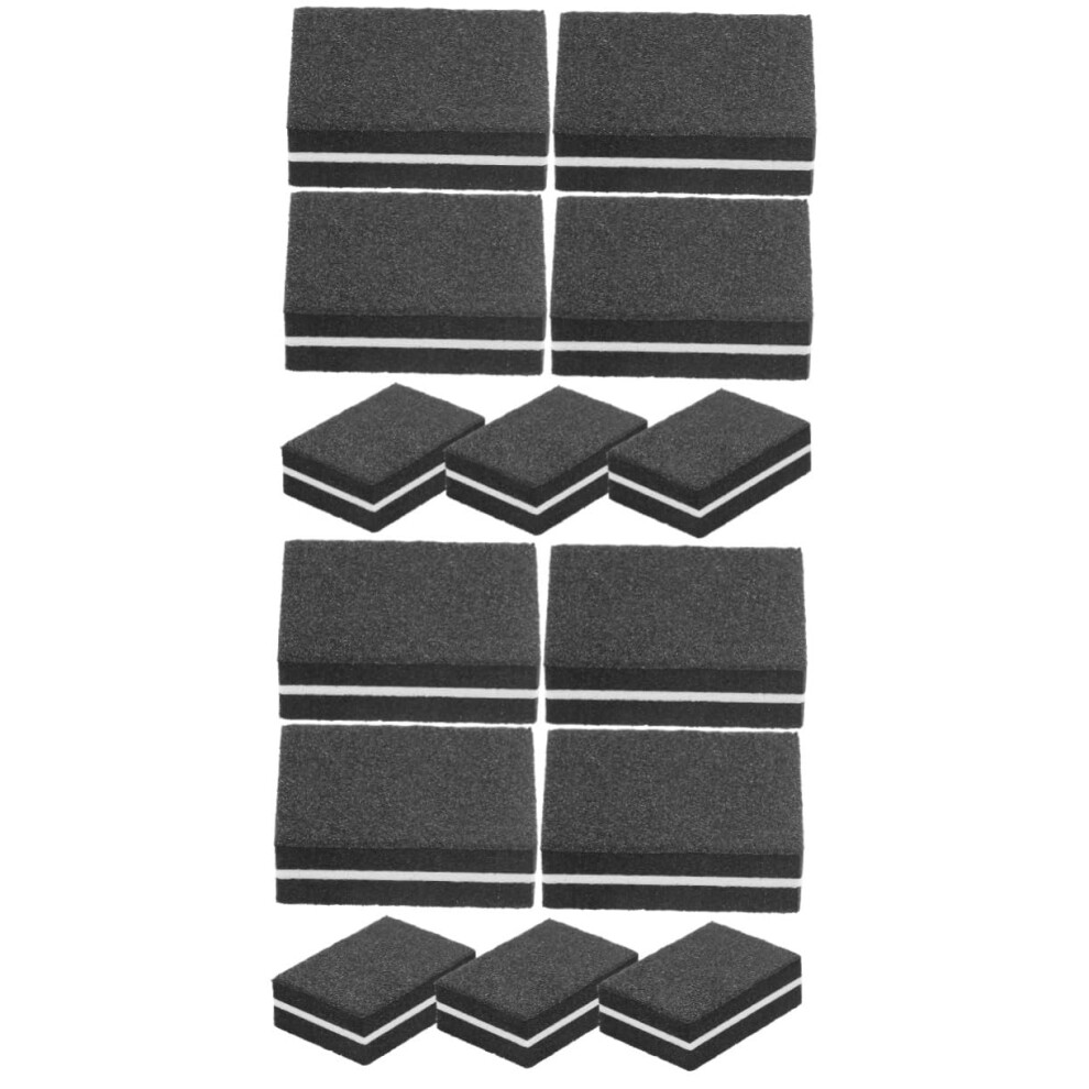 100pcs Double Sided Nail Buffer Block with Sponge Core for Manicure Pedicure Home and Salon