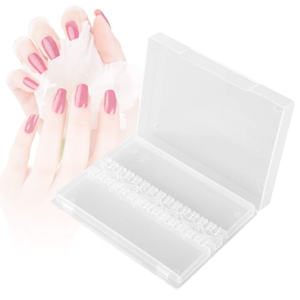 Nail Drill Bit Holder with 14 Slot Organization, Compact Clamshell Storage Box, Secure Closure