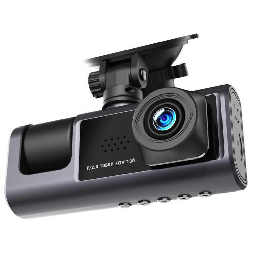 (2 Lens  FrontInside) HD1080P Car Dual Lens Dash Cam Front/Rear/Inside Video Recorder Camera G-sensor 2