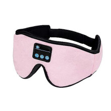 (pink) Sleep Mask with Headphones,Sleep Headphones Breathable Sleeping Headphones for