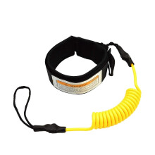 Surfboard Leash SUP Board Traction Belt Stand Paddle Board TPU Traction Yellow Size Suitable for Watersports