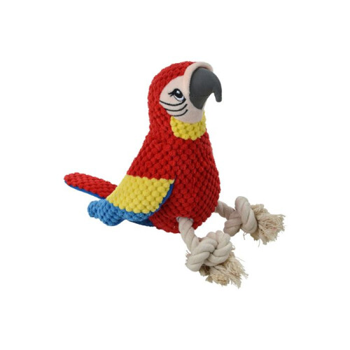 Gioco peluche Mateo il pappagallo corda per cane