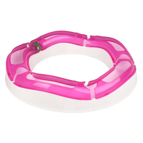 Gioco Tunnel interattivo per gatti con pallina rosa e bianca