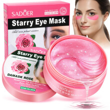 Under Eye Patches for Dark Circles and Puffiness, 60 Collagen Rose Pads for Hydration and AntiAging