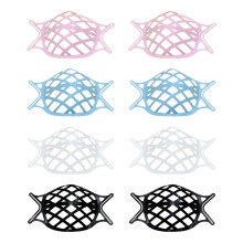 Cool Lipstick Protection Stand, Block Glasses Fogging 3D Silicone Mask Bracket with Independent Packaging and Foldable Design For Halloween Parties