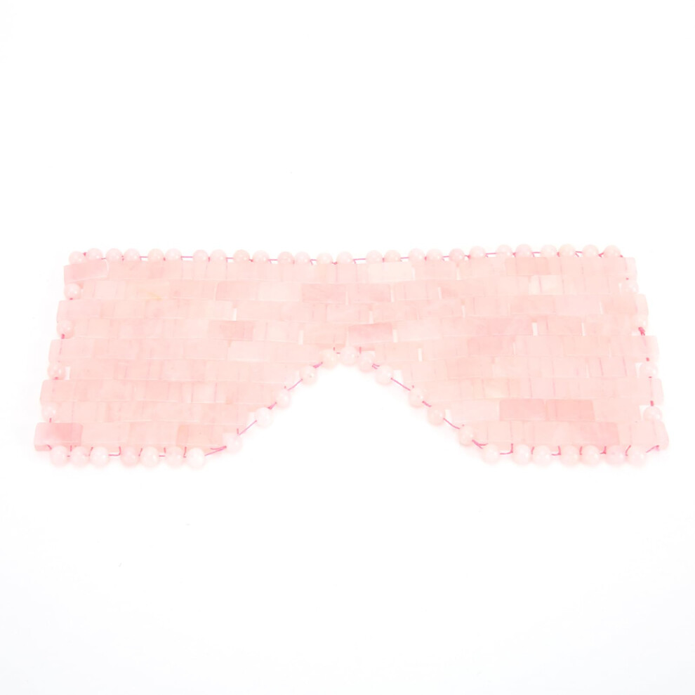 Jade Eye Mask and Rose Quartz Cooling Therapy for Puffy Eyes, Stress Relief and Better Sleep