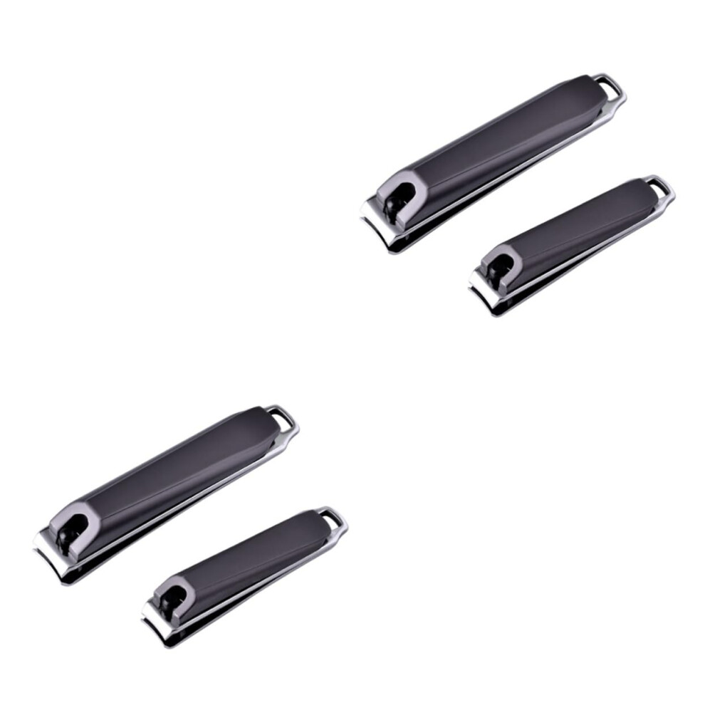Nail Clippers Set Stainless Steel for Fingernails and Toenails with Ergonomic Long Handle 4pcs