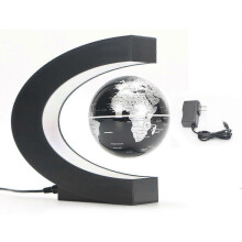 Magnetic Levitation Globe C Shaped 3 Inch Black Frosted LED Magnetic Levitation Globe Office Desk De