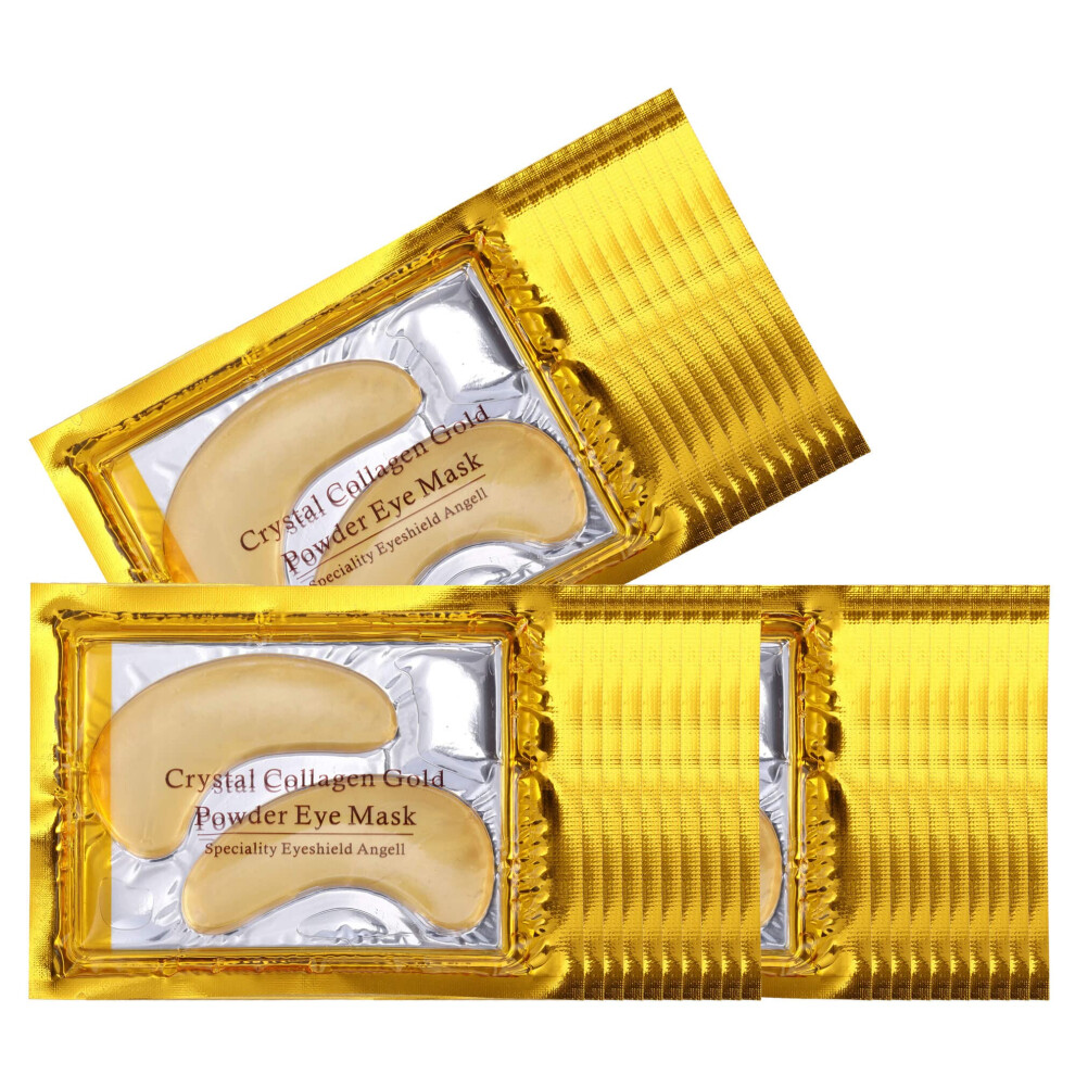 Gold/Dark Under Eye Patches 30 Pairs 24K Collagen Masks For Circles Puffiness And Hydration