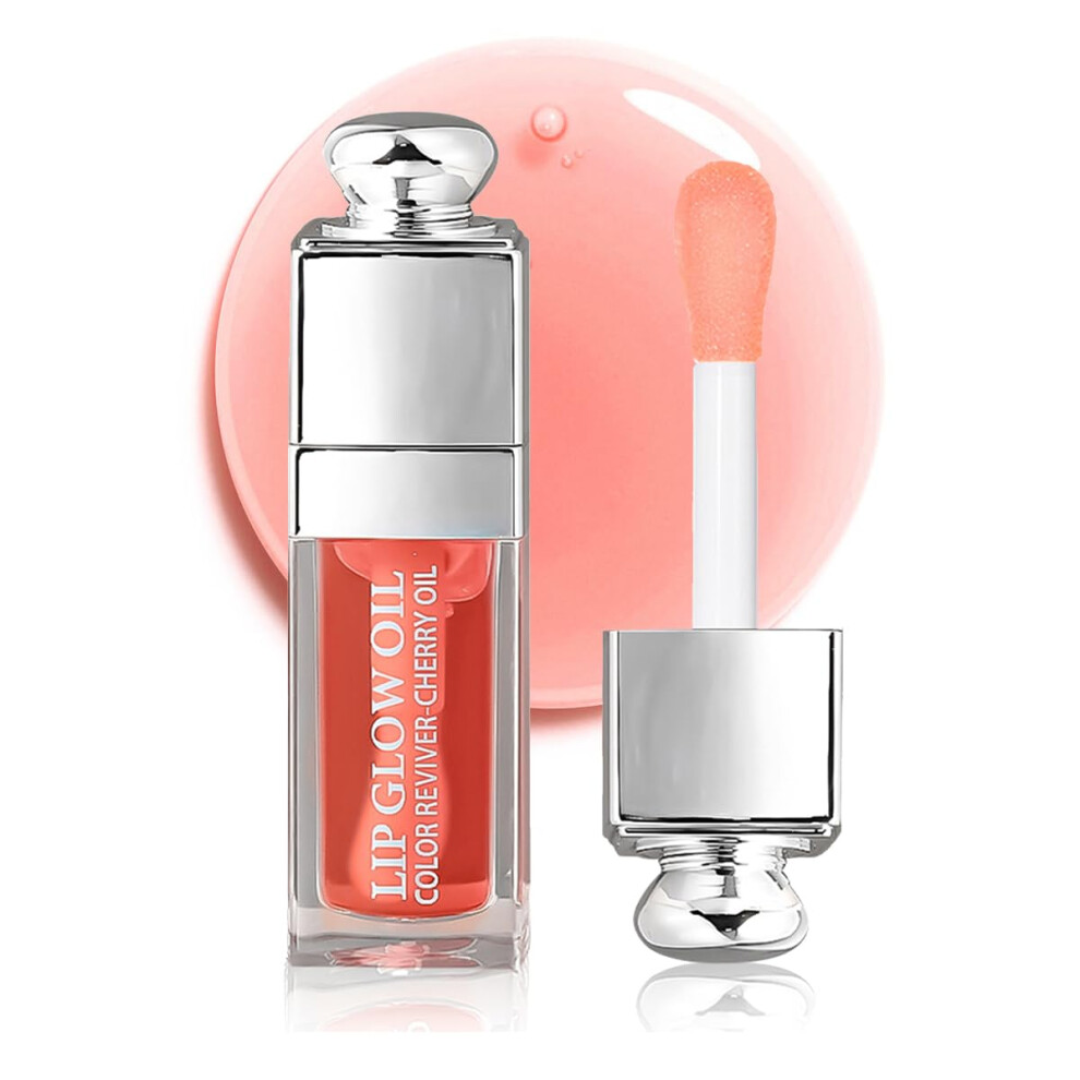 Pink Hydrating Lip Glow Oil 001 With Glossy Shine And Subtle Plumping Effect For Deep Hydration