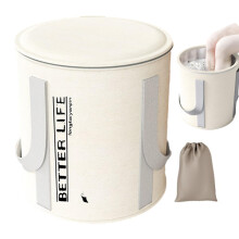 Portable Foot Soak Tub with FiveLayer Heat Retention, Collapsible CalfHeight Spa Bucket for Home and Travel