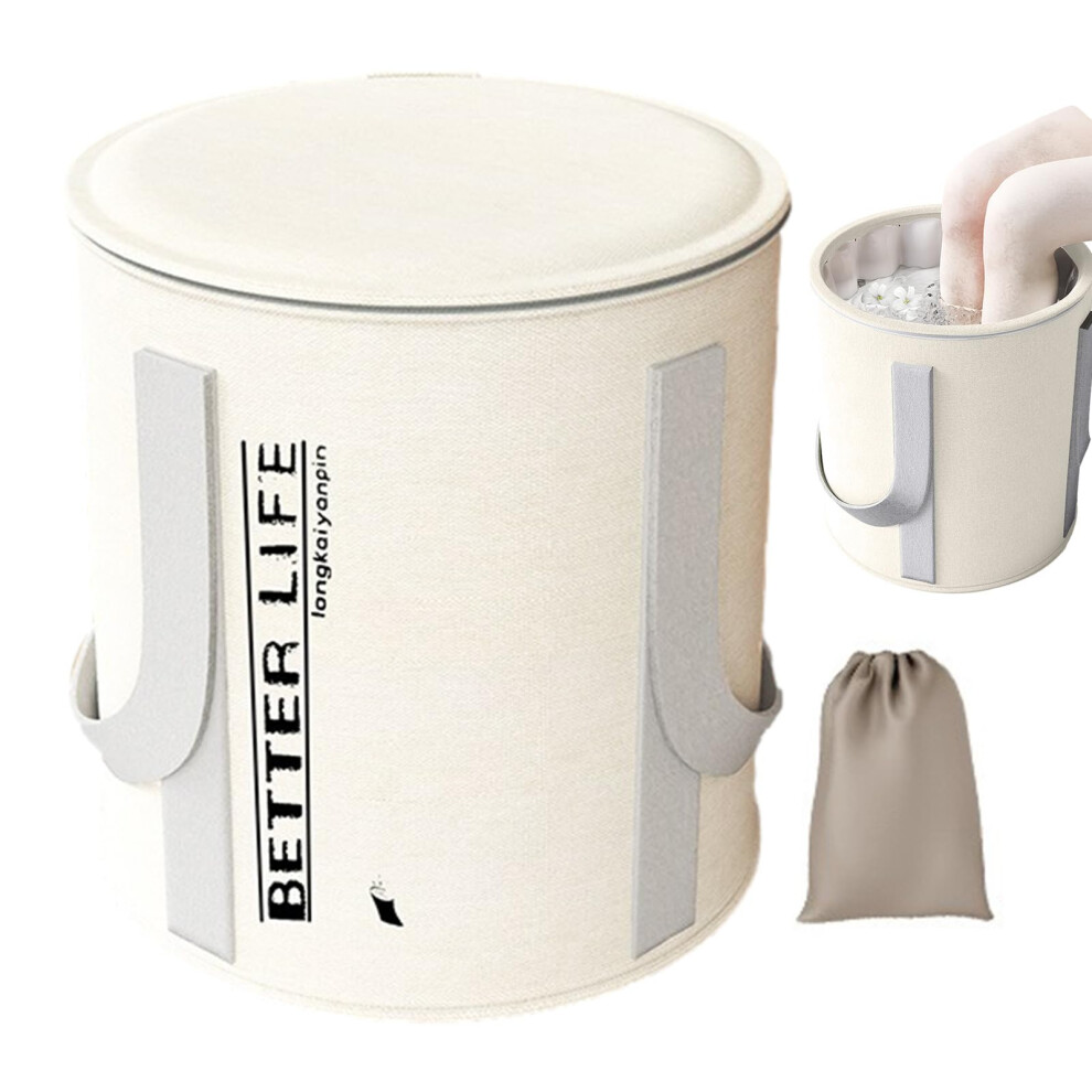 Portable Foot Soak Tub with FiveLayer Heat Retention, Collapsible CalfHeight Spa Bucket for Home and Travel