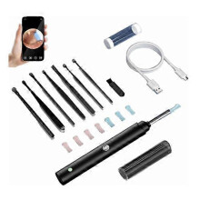 (black 8pcs) Slivor Ear Cleaner, Slivor VisioEar, Slivor Ear Cleaner with Camera and Light