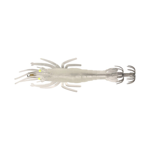 Shrimp Lures Baits Squid Jig 11cm 9.4g Glow-White luminous