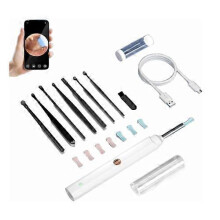 (white 8pcs) Slivor Ear Cleaner, Slivor VisioEar, Slivor Ear Cleaner with Camera and Light