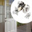 (Silver) Modern Sturdy Single Cylinder Deadbolt Lock for Front Door Security, Invisible Keyed Entry Door Lock 3
