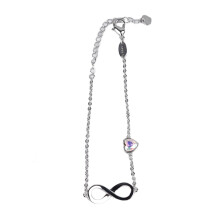 Mother's Day Gift Jewelry for Her, Eternal Love Symbol Infinity Heart Charm Bracelet, Romantic Gesture with Durable Copper Plated Silver, Fashionable