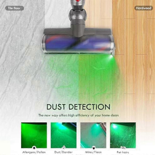 Dust Detector Light Vacuum LED Light Attachment, Green LED Light for Vacuum Cleaner Head Accessorie 1