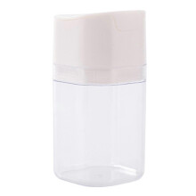 (White) Seasoning Bottle Dustproof Moisture-proof Transparent Leakproof Press Opening Keep Neat Cooking
