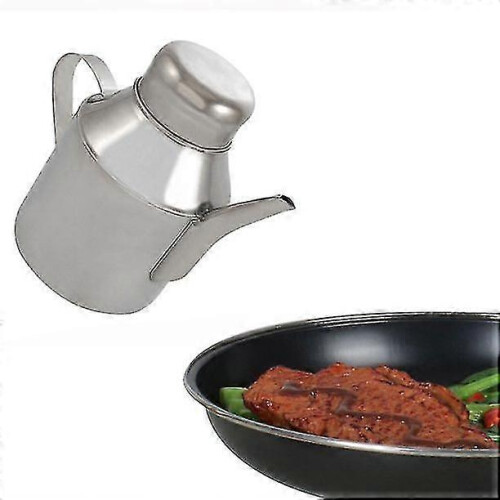 18 Oz Stainless Steel Triangular Spout Oil Pot Bottle 2
