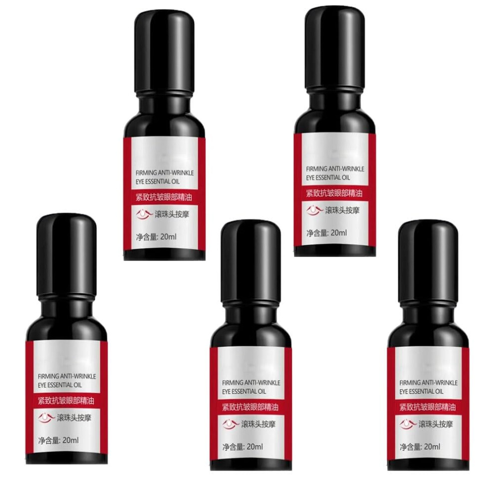 Dark Anti Wrinkle Eye Serum Oil With 360 Rollerball For Circles, Puffiness And Hydration, 5 Pack