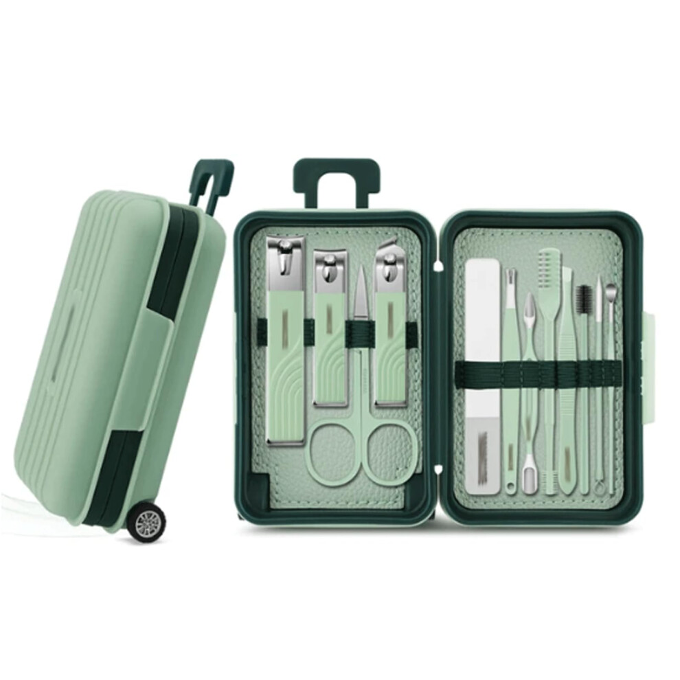 Nail Clipper Set 7 in 1 Stainless Steel Manicure Pedicure Kit with Precision Blades and Nail File