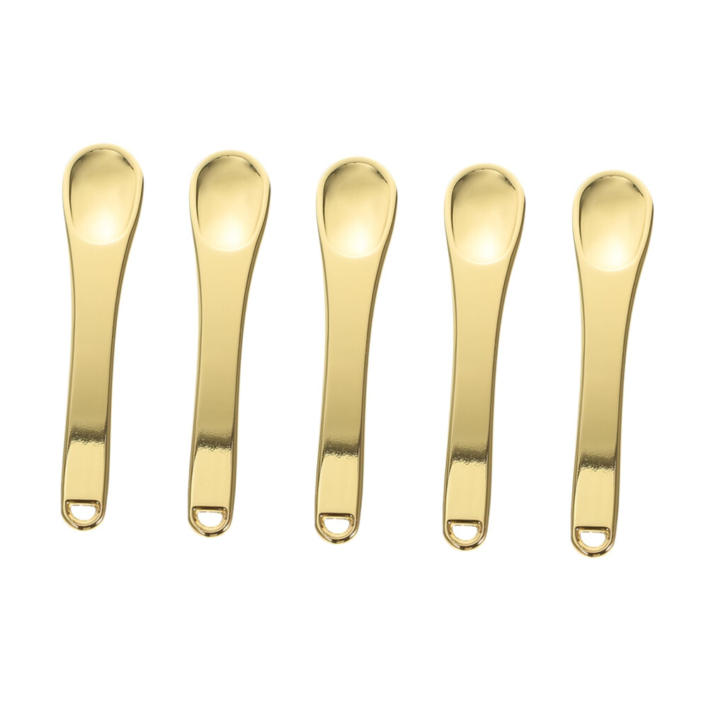 Cream 5Pcs Mini Zinc Alloy Cosmetic Spatula Set For Hygienic Handling And Travel Size Skincare